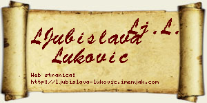 LJubislava Luković vizit kartica
